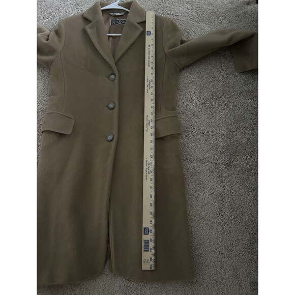 Intrend by Max Mara Made In Italy Long Brown 100% Wool Coat Size 4 Chic Luxury - Picture 7 of 13
